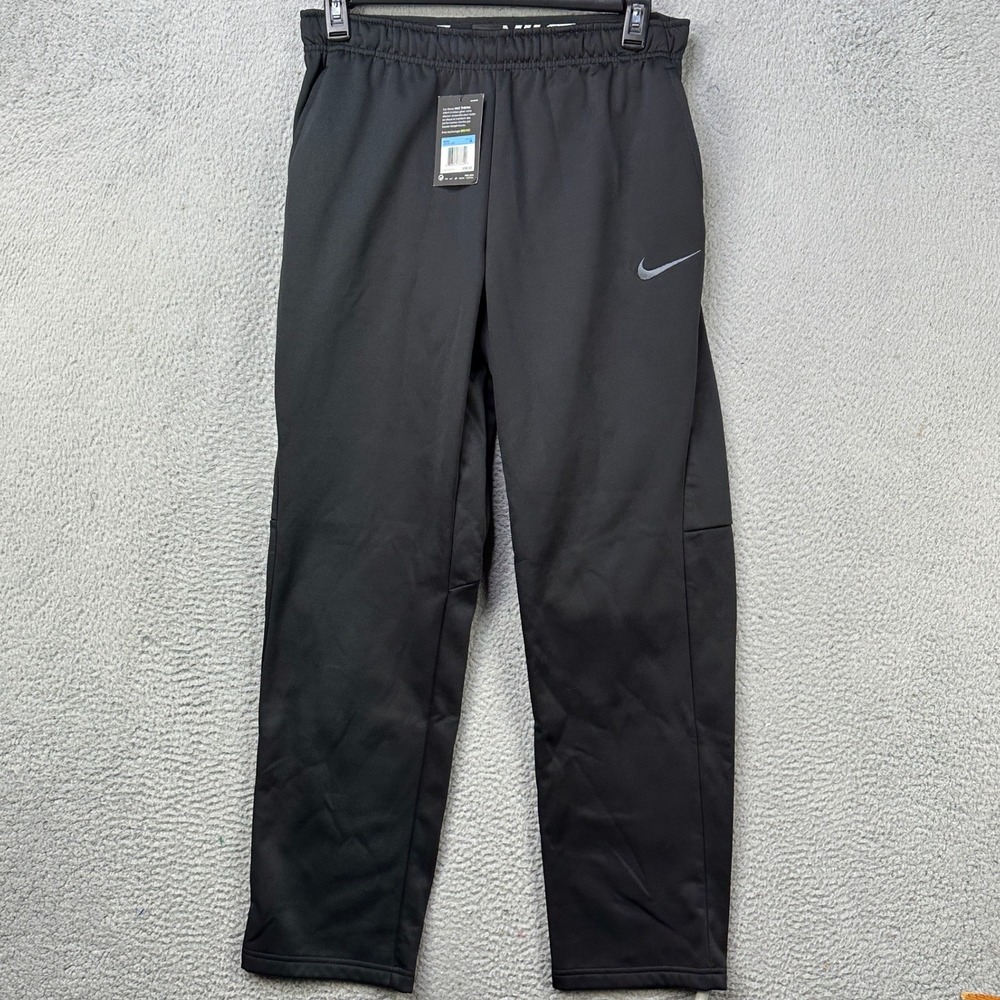 Nike Dri Fit Sweatpants Golf Chino Mens Medium Black Athletic Elastic Waist  NEW